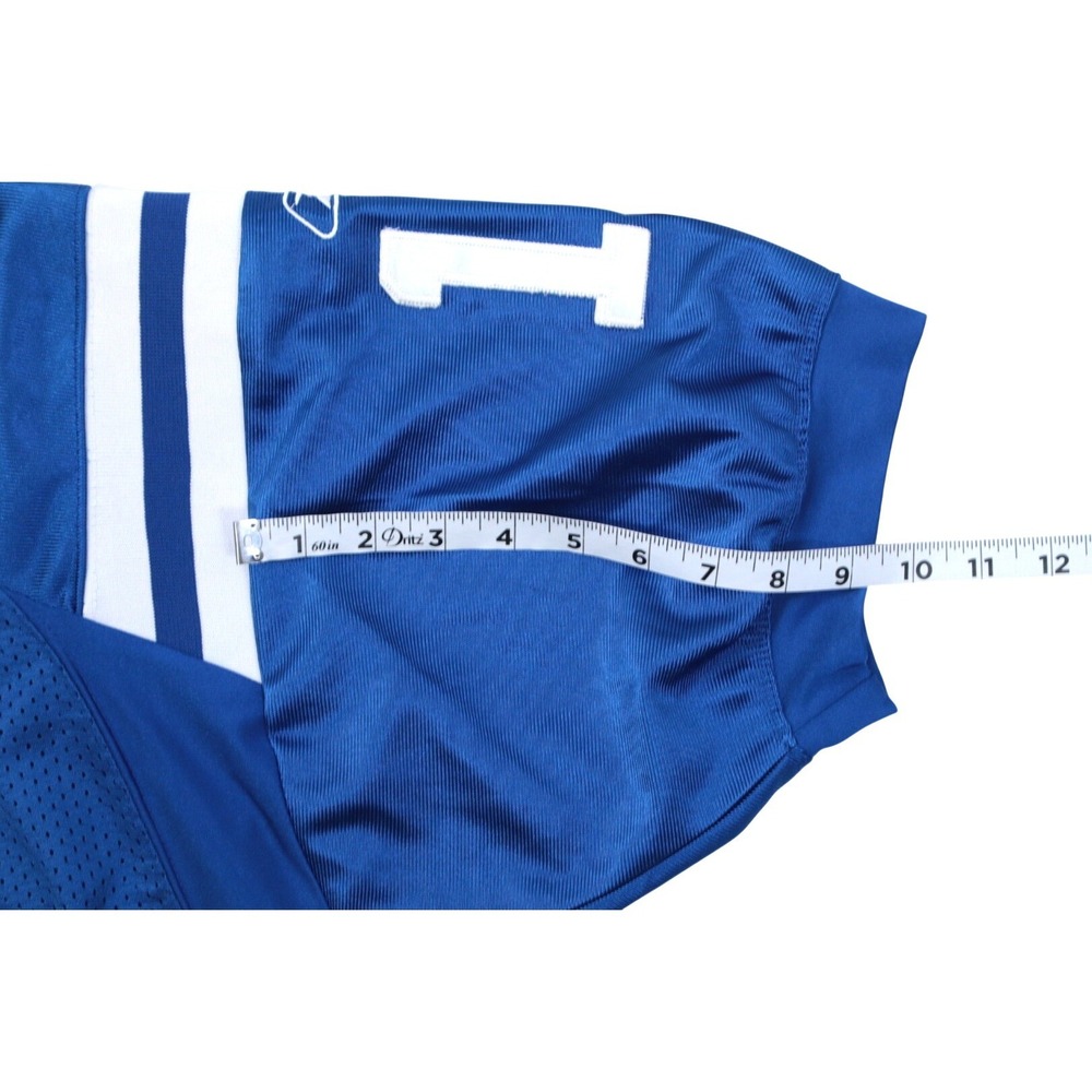 Reebok Peyton Manning Indianapolis Colts NFL Jersey Blue 18 Captain Patch Sz 54 - Picture 6 of 9